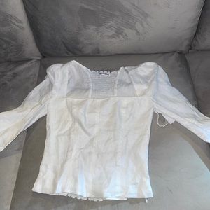 Reformation linen long sleeve top